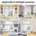 thumbnail image 5 of Aqua Coastal Kitchen Curtains Window Panels, Nautical Seashells Coral Leaves Stripes Insulated Window Treatment Curtain, Grommet Curtains for Bedroom/Living Room/Bathroom, 2 Piece 52"Wx63"L, 5 of 8