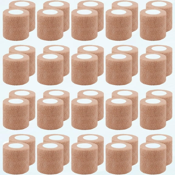 40 rolls of self-adhesive bandage wrap 2 inches self-adhesive bandage elastic bandage self-adhesive bandage wrap tape wound wrap bandage for wrist and ankle swelling and sprain (beige)