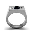 thumbnail image 3 of Men's 1.68Ct Montana Princess Cut Cubic Zirconia Stainless Steel Ring Size 10, 3 of 5