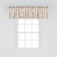 thumbnail image 2 of Ambesonne Mexican Valance Pack of 2, Succulent Sugar Skull Cacti, 54"X18", Peach Coral Sea Green, 2 of 4