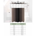 thumbnail image 6 of No Hook Shower Curtain with Snap in Liner, Ombre Abstract Gradient Brown Black Hotel Shower Curtains for Bathroom, Washable Shower Curtain Liner Set with Mesh Top Window, 36"x72", 6 of 6
