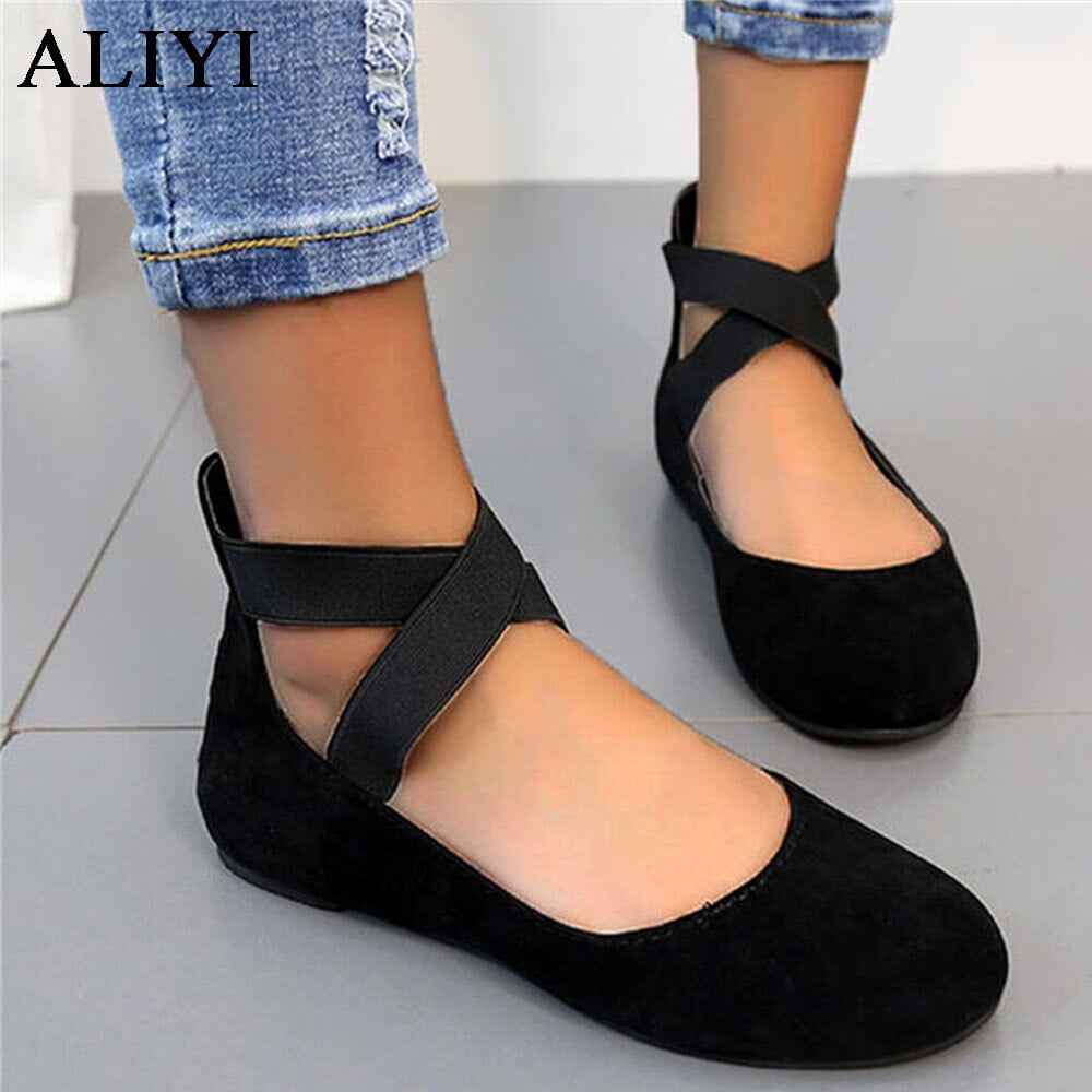 Ankle wrap flats sales