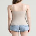 thumbnail image 3 of Women Padded Bra Spaghetti Strap V Neck Vest Cami Tank Tops Shirt Blouse, 3 of 5