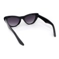 thumbnail image 4 of Retro Womens Thick Plastic Iconic Beveled Cat Eye Hipster Sunglasses Black - Smoke, 4 of 4