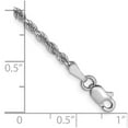 thumbnail image 2 of 14k White Gold Bracelet Chain Styles Rope 2.5 mm 7 in Diamond-Cut, 2 of 2