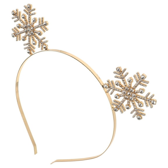BESTYASH holiday headbands for women snowflake headband golden 1Set festive accessory winter holiday celebration