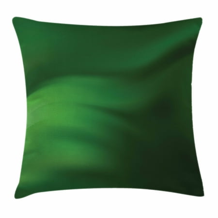 Forest Green Throw Pillows Forest Green Throw Pillow Cushion Cover, Abstract Pattern with Color Wave in Green Shades and Ombre Effect, Decorative Square Accent Pillow Case, 18 X 18 Inches, Forest Green Pale Green, by Ambesonne ()