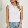 thumbnail image 6 of Timegard Womens Tank Tops Crewneck Comfy Solid Color Sleeveless Tee Shirts Casual Tunic Tops Summer, 6 of 6