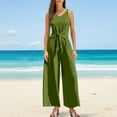 thumbnail image 3 of Wensltd Women Jumpsuits Sleeveless Wide Leg Long Pant With Pockets, 3 of 9