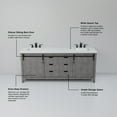 thumbnail image 7 of Lexora Home Marsyas 80" Vanity Cabinet in Ash Gray, 7 of 7