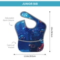 thumbnail image 4 of Zufioo Deep Sea Glowing Fishes Print Toddler Adjustable Waterproof Bib, 11.6x15 Inch Feeding Bib Suitable for 6-24 Month Babies, 4 of 8