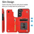 thumbnail image 2 of FIEWESEY for Samsung Galaxy S22 Plus Wallet Case with Card Holder, PU Leather Kickstand Card Slots Case, Double Magnetic Clasp Durable Shockproof Cover for Samsung Galaxy S22 Plus(Red), 2 of 9