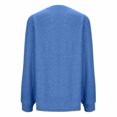 thumbnail image 6 of Lmnyox Long Sleeve Casual Shirts for Women Dressy Fashion Crew Neck Solid Tops Basic Work Tees with Thumbhole, 6 of 9