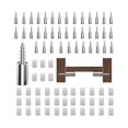 thumbnail image 3 of 40 Pcs Shelf Bracket Screws Pegs With Non- Sleeve, Non-punching Clapboard Holder For Furniture & Bo, 3 of 5