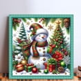 thumbnail image 2 of Kit Punto Cruz Con Muñeco Nieve Hilo Algodón Ecológico Bordado 11CT 50x50cm, 2 of 9