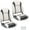 High Back-Grey & White, variant on PEXMOR Boat Seats Low/High Back, Folding Boat Seat Included, Fold-Down Fishing Boat Seats Waterproof Captain Boat Seat w/Aluminum Hinges & Thick Soft Cushion, 2 Packs