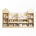 thumbnail image 6 of Glavbiku Natural Kids Wood Bookshelf & Toy Organizer,6 Compartment,2 Basket,Multi-Shelf Storage Unit, 6 of 10
