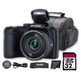 thumbnail image 1 of Kodak PIXPRO AZ255 16MP Digital Camera, 25X Optical Zoom, 1080p Video, 3" LCD, Black with 32GB Memory Card & Camera Case, 1 of 6