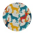 thumbnail image 4 of Orinice Colorful Dog Pattern Round Table Cover Stain Resistant Washable Indoor Outdoor Tablecloth Kitchen Dining Wedding Parties Waterproof Fabric 100% Polyester 42-46, 4 of 8