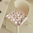 thumbnail image 2 of JeashCHAT Square Plush Chair Cushion, Star Seat Cushion 20 x 20 Inches Kitchen Dining Chair Cushion, Chair Pad for Wooden Chairs, Comfort Seat Pad, 2 of 6