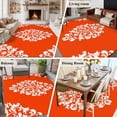 thumbnail image 6 of Classical Floral Washable Living Room Rugs 5'x7', Red Retro Symmetrical Texture Low Pile Throw Large Area Rugs Non-Slip Sturdy Edge Binding Carpet for Dining Room Bedside Kitchen, 6 of 9