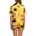 thumbnail image 3 of Fgnfyis Ensemble de Pyjama Décontracté Imprimé pour Femmes et Shorts Pyjama d'Halloween Femmes Jaune_001 L, 3 of 6