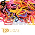 thumbnail image 2 of Paquete 500 Ligas Elásticas Gomas Para Cabello Niña Colores, 2 of 4