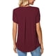 thumbnail image 3 of Camiseta de manga corta con pétalos y cuello en V de verano,Camiseta con cuello en V informal para mujer, camiseta informal con manga de pétalo suelta, diseño revolucionario, 3 of 5