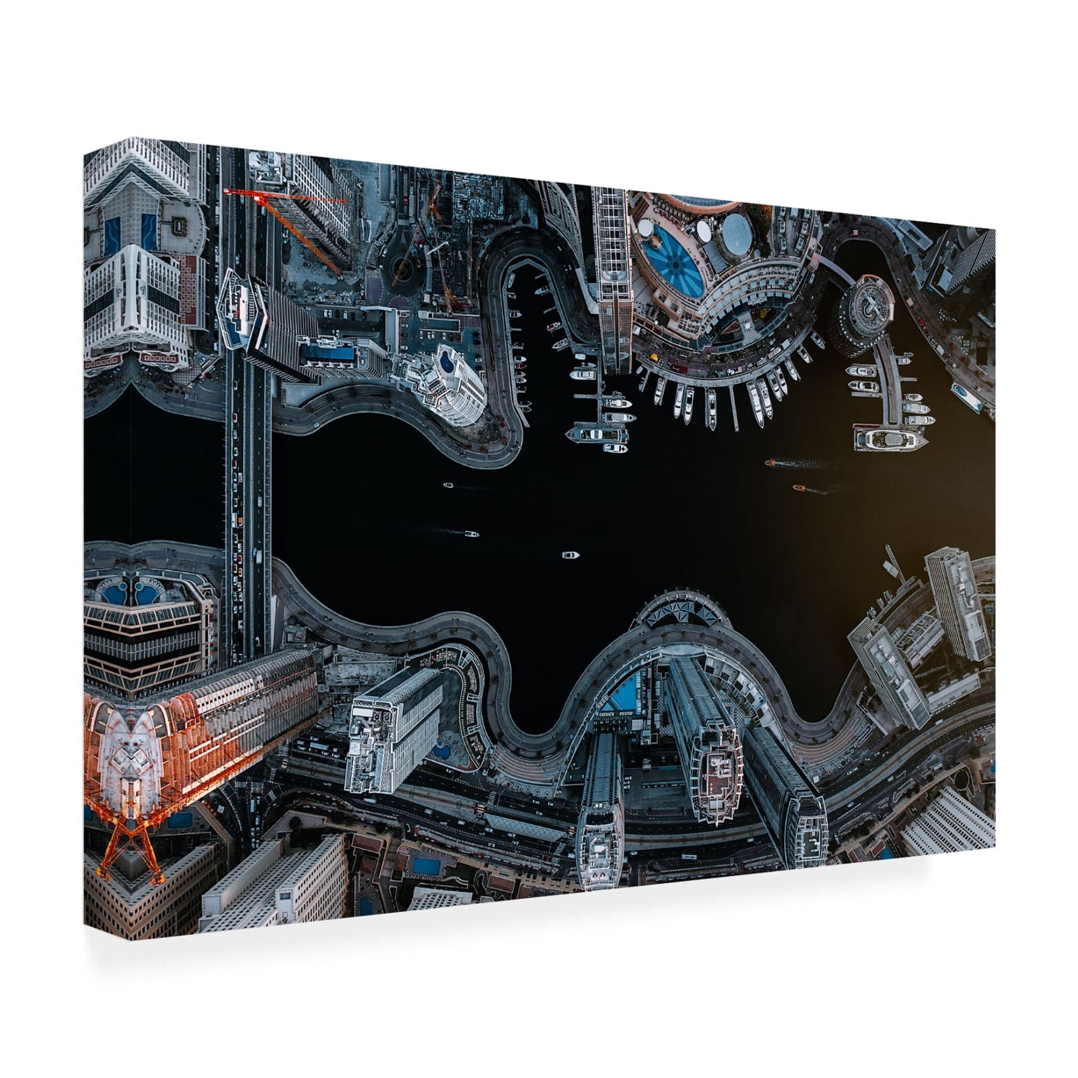 Canvas Wall Art - Carmine Chiriaco 'Dubai Marina 2' Wall Art for Living Room, Bedroom, or Office D?cor by Trademark Fine Art - 32 x 22 Inches