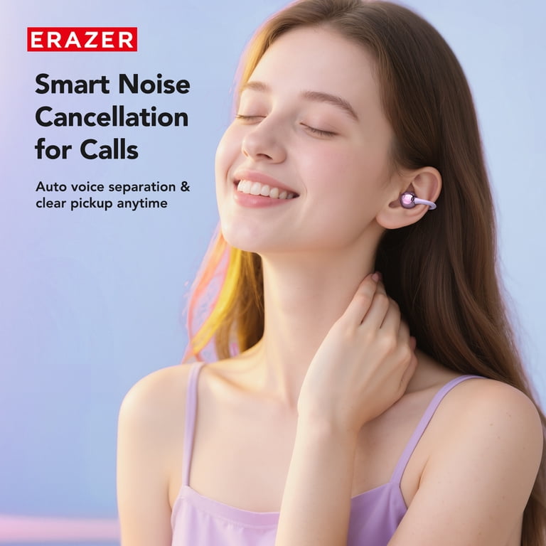 ERAZER XF36 Bluetooth 6.0 Wireless Clip-on Open-Ear Earbuds with