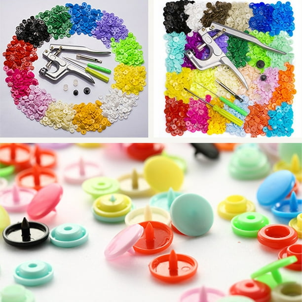 364pcs Snap Button Kit with 360 Snap Buttons/Hand Press Pliers