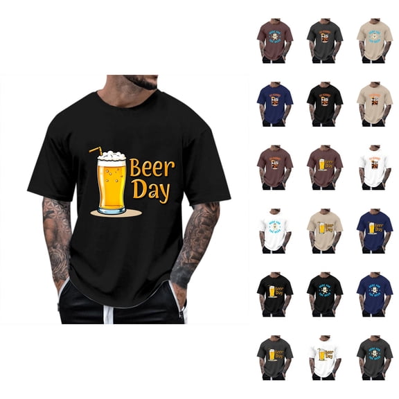T Shirts for Men 2026 Summer Casual Short Sleeve Crewneck Graphic Tee Shirt for Lovers