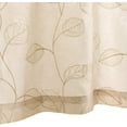 thumbnail image 5 of Curtainking Kitchen 26x36 inch Leaf Embroidered Sheer Curtains Farmhouse Small Window Curtains Cafe Curtains Beige, 2 Panels, 5 of 7
