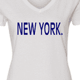 thumbnail image 4 of Inktastic New York in Blue Text Women's V-Neck T-Shirt, 4 of 5