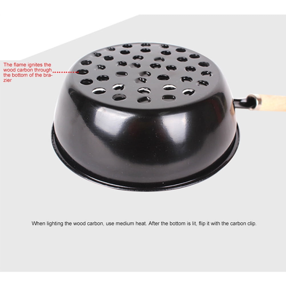 Muzhili3 Chimney Starter Charcoal Starter Basket Pot Camping Barbecue Brazier with Wooden Handle Muzhili3 Chimney Starter Charcoal Starter Basket Pot Camping Barbecue Brazier with Wooden Handle