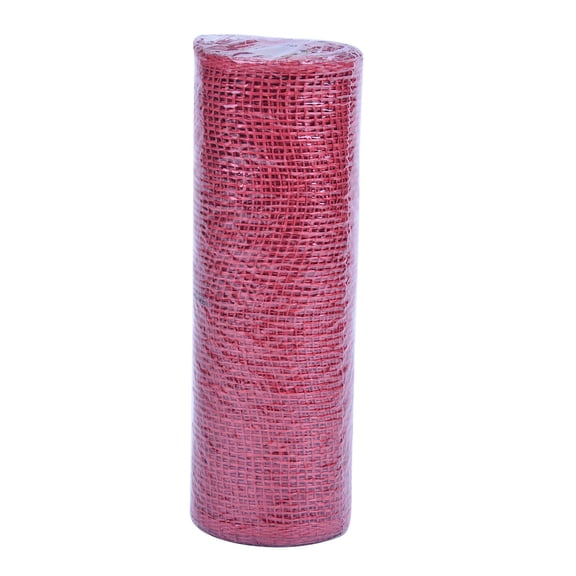 12 Pack: 10" x 19ft. Red Poly Burlap Mesh by Celebrate It