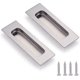 thumbnail image 1 of 2 Pieces Less Steel S Hidden Furniture S Er Pulls Vinta Sliding Door Oval Inset With, 1 of 4