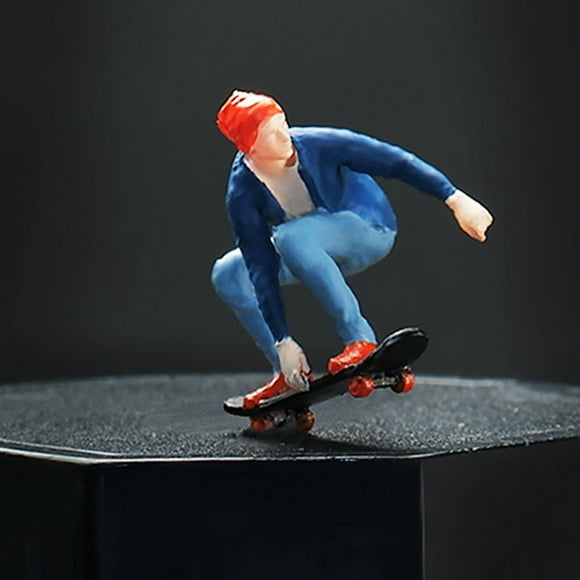 Figura en miniatura Decoración Hugo monopatín pintado a mano 1/64
