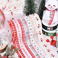 thumbnail image 3 of Christmas Ribbons Merry ,Ribbon for Festival Holiday Party Decoration Crafts Gift Wrapping (Green grid), 3 of 3