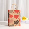 thumbnail image 5 of 12pcs Valentines Day Kraft Paper Bags Goodie Bags with Handle for for Kids Valentine's Day, Valentines Heart pattern Gift Bags, 5 of 6