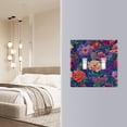 thumbnail image 4 of Yayeee Toggle Light Switch Wall Plate 2-Gang 4.56"x4.48" Decorative Outlet Cover, Blooming Flowers Pattern, 4 of 7