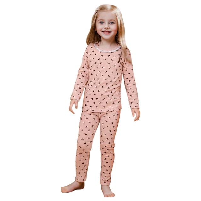 GDREDA Pyjama de Nuit Ajusté à Manches Longues en Coton Modal Doux pour Bébés Filles Garçons (Gris Foncé, 5-6 Ans)