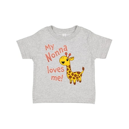 Inktastic My Nonna Loves Me- Cute Giraffe Boys or Girls Toddler T-Shirt