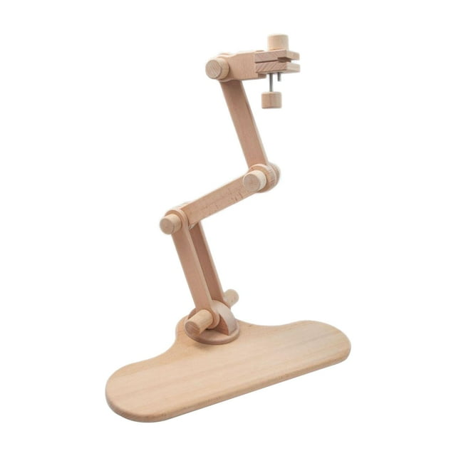 Embroidery Hoop Stand Adjustable Embroidery Hoop Holder Portable Rack Hands Free Woods Desktop Frame Tabletop Needlepoint Stand for Art Craft