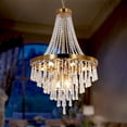 thumbnail image 5 of KPIBEST 9-Lights Crystal Chandeliers, Empire Style K9 Crystal Ceiling Light for Living Room Foyer Dining Room Hallway Bedroom with E14 Base, 5 of 12