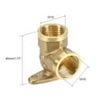 thumbnail image 2 of Unique Bargains Brass Pipe Fitting,90 Degree Drop Ear Elbow G1/2 Female x G1/2 Female Crimp Fitting, 2 of 3