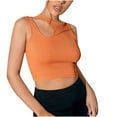 thumbnail image 1 of JGGSPWM Women's Asymmetrical Neck Cut Out Sleeveless Ribbed Tank Tops Slim Fitted Y2K Trendy Crop Tees Orange L, 1 of 9