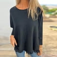 thumbnail image 2 of Dagugfen Plus Size Womens Oversized Shirts Trendy Crewneck Knit Side Slit Fashion Pullover Tops Fall Outfits, 2 of 6