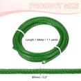 thumbnail image 2 of Uxcell Round Braided Leather Cord, Braided Leather Cord String Rope Folded Leather Strip Braiding Dark Green, 2 of 7