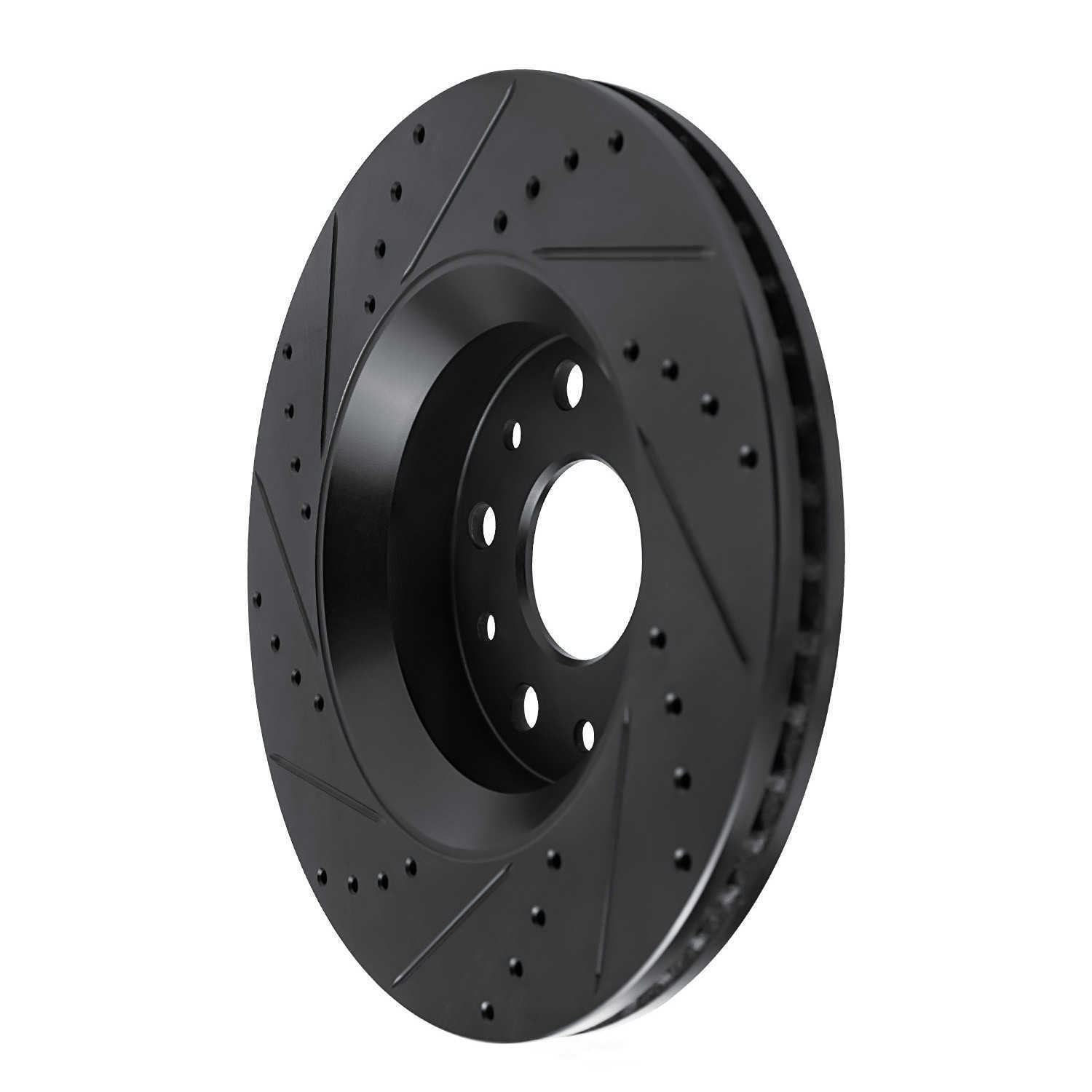 Dynamic Friction Company 633-42038R DFC Brake Rotor - Drilled And Slotted - Black